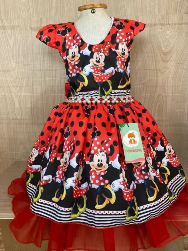 Vestido Minnie Vermelho