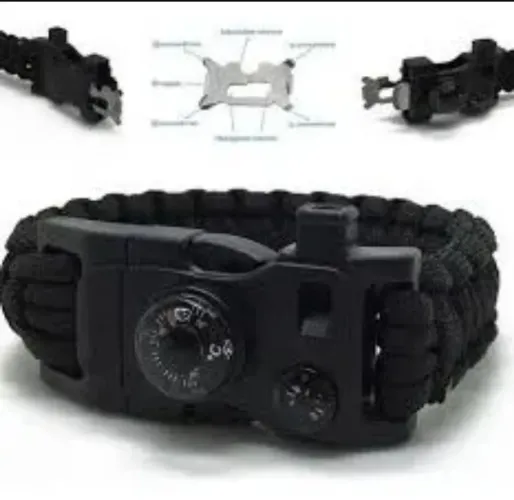 Pulseira bracelete paracord de Sobrevivência 15x1, bússola, kit de sobrevivência! 