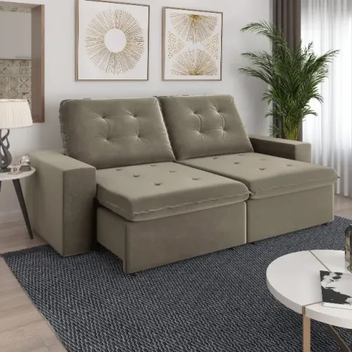 Sofá Retrátil Monte Carlo 3 Lugares (2,00m)