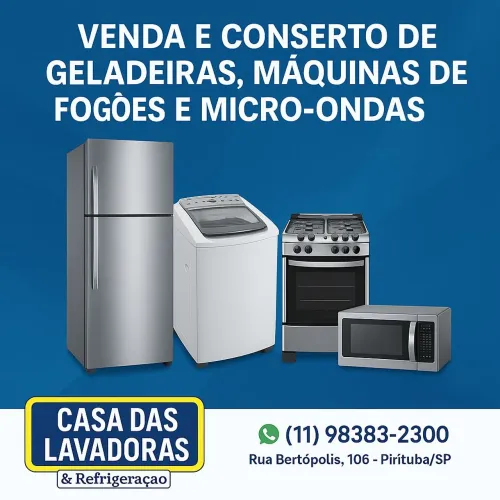Geladeiras e máquinas de lavar