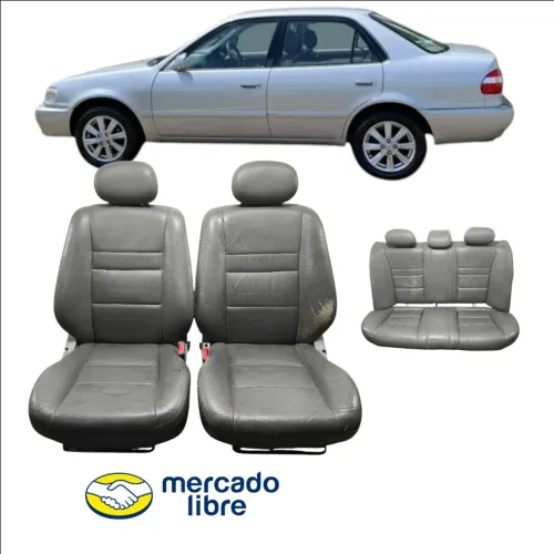 Jogo De Bancos Toyota Corolla Xei 2001 2002 Em Couro Cinza