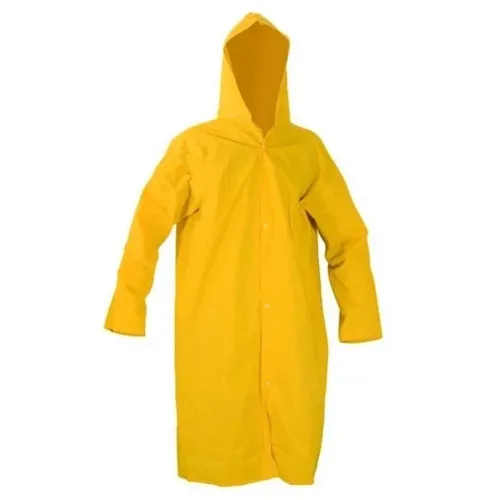 CAPA DE CHUVA DE PVC FORRADA - AMARELA ( TAM - G , GG e XG )  