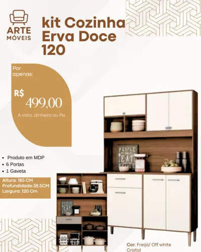 KIT COZINHA ERVA DOCE 120 