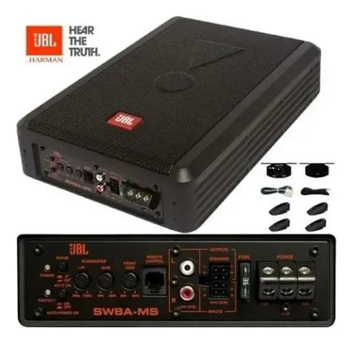 Subwoofer Ativo Jbl Sw8a-ms Slim Automotivo 8 200wrms