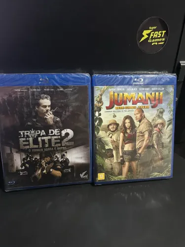Lote de filmes Blu-ray Lacrados (Tropa de Elite 2 e Jumanji)