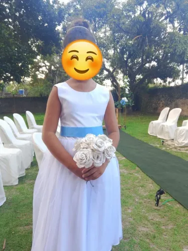 Vestido daminha e sapatilha