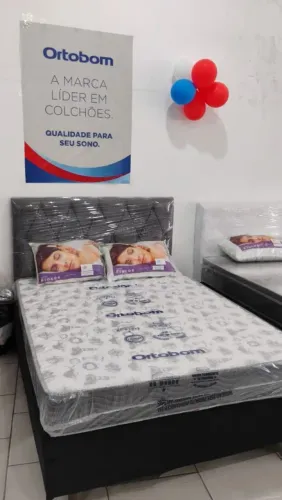 Cama Box Completa- Ortobom, Luckspuma, plumatex. arua Laureano rosa N21 Alcântara Sg