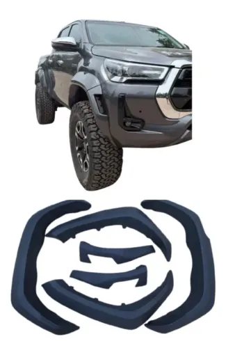 Kit moldura alargador Hilux Cinza já pintada.