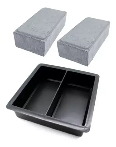 10 Formas Plásticas Dupla De Tijolinho Paver 20x10x8cm Intertravado Pavimento