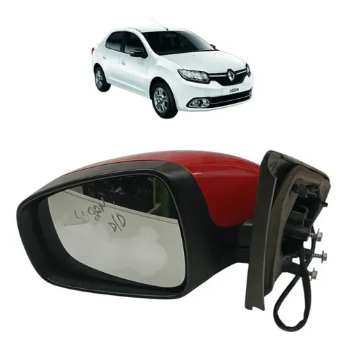 Retrovisor Elétrico Direito Renault Logan 2016 2017 Detalhe