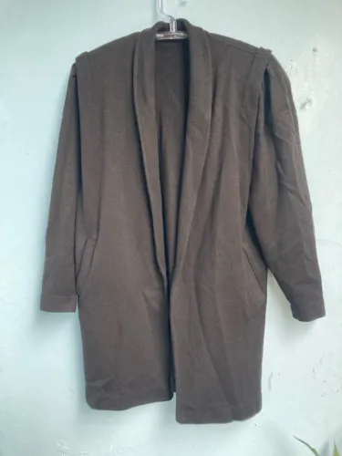 Casaco Feminino de Lã Preto, Tam G