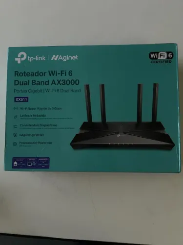 Roteador Tp-link  EX511, Wifi 6, Gigabit, Dual Band, AX3000, 4 Antenas.