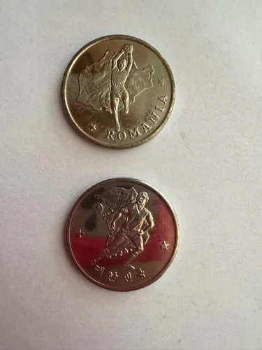 2 moedas World Cup 1990 Romênia e Coréia do Sul