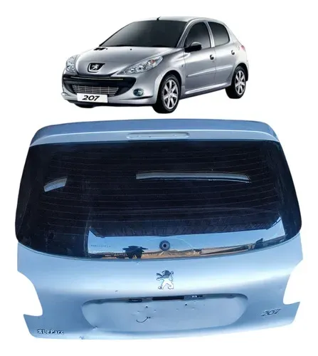 Tampa Traseira Peugeot 207 Hatch 1.4 2011 Prateado