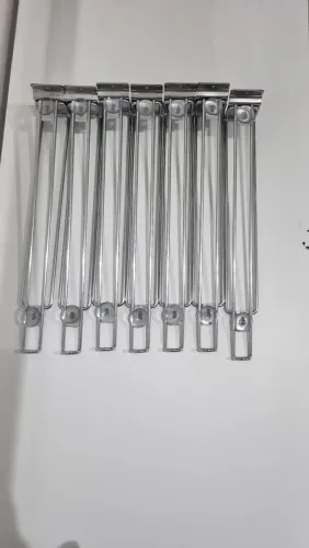 Suporte painel canaletado 30 cm mão francesa cromado - 7 pçs
