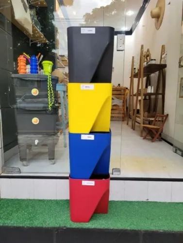 Kit 4 Lixeira Para Reciclagem 25l Empilhavel - Reciclaveis