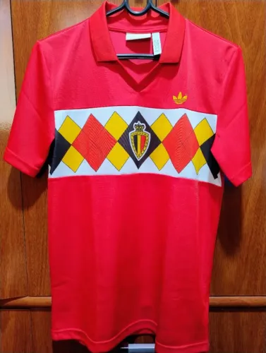 Camisa Bélgica Adidas retrô 1984