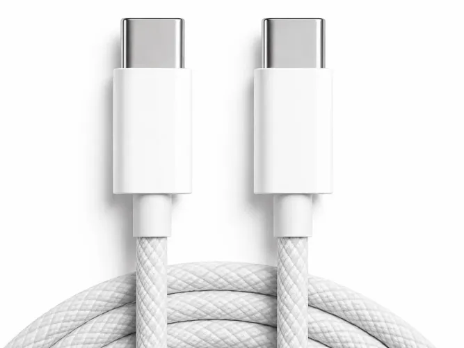 Cabo USB-C para USB-C Reforçado Trançado Carregamento Rápido