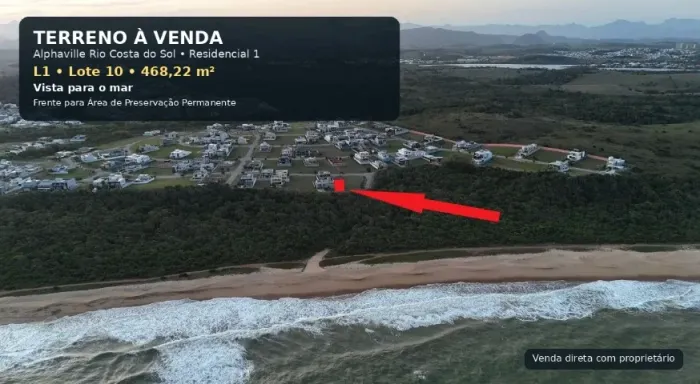 Terreno 468m² Vista Mar | Alphaville Rio Costa do Sol - Residencial 1