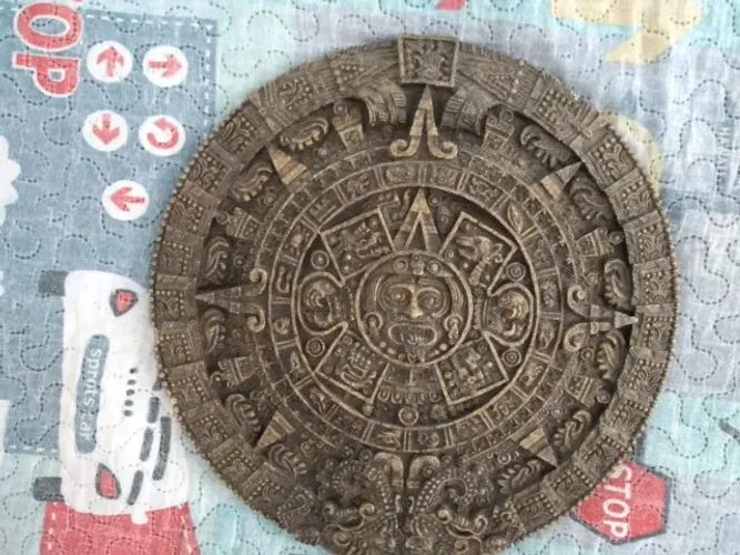 Mandala Calendário Asteca Astro Signo Jogo Maya Inca Resina