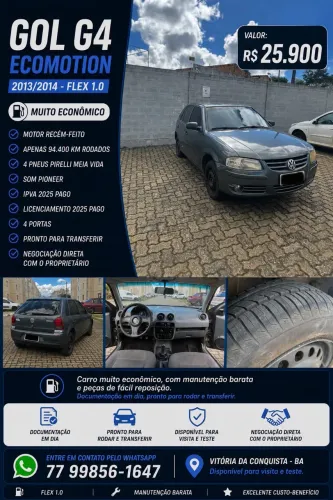 Volkswagen Gol Geração IV Ecomotion 1.0 8V MI Total Flex Mec. 4P 2014