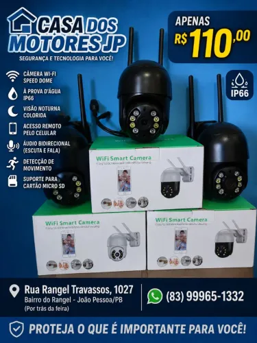 Câmera de segurança Wi-Fi Speed Dome Full Color IP66 Preta
