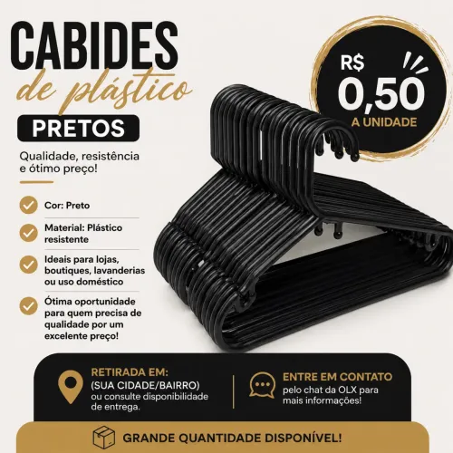 Cabides de Plástico