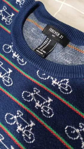 Suéter de lã vintage | Forever 21 - Estampa bicicletas | TAM M