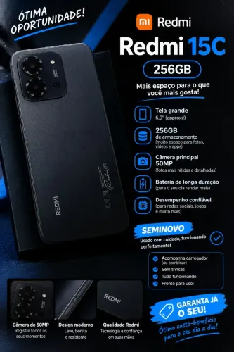 Redimi 15c seminovo ( tela trocada e com problema )
