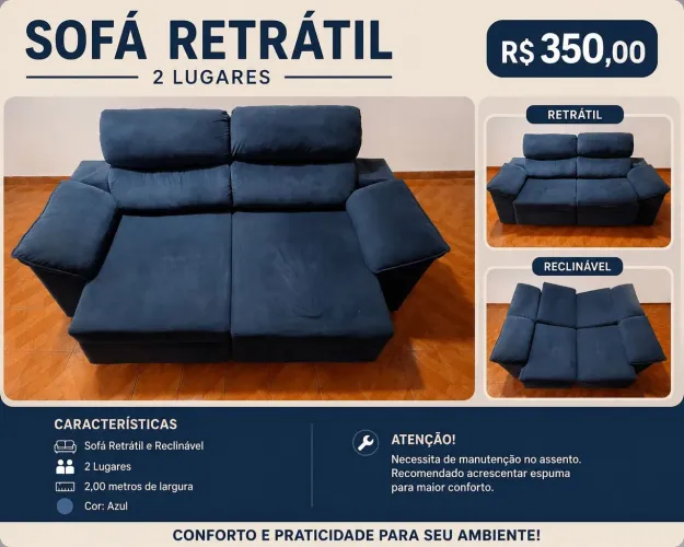 Sofá retrátil