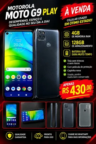 Celular Motorola Moto g9 power / bom e barato