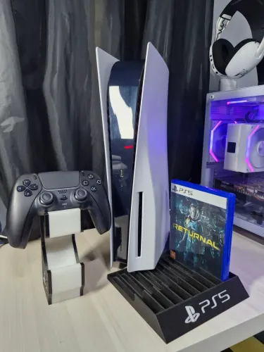 PS5 Completo com Leitor e JOGO/ACESSÓRIOS