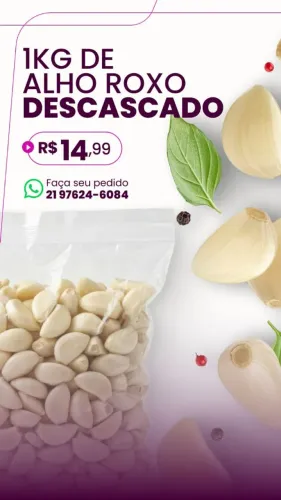 1 kg de alho roxo descascado 