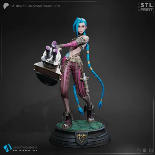 Figure colecionável Jinx league of legends