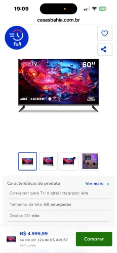 Tv 60 polegadas