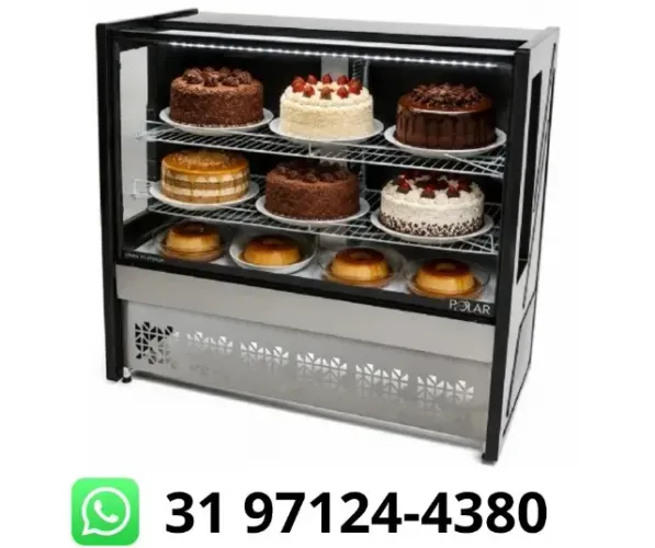 Balcão de Tortas 1,25M Polar Novo
