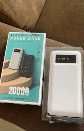 Carregador power bank portátil 20000mah universal 4 cabos