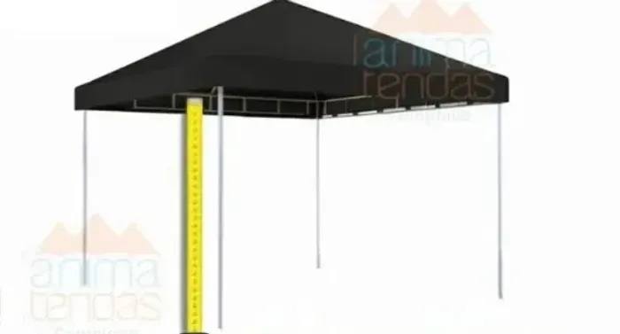 Tenda Piramidal 5x5 Cor: Preto; Pe Direito:3