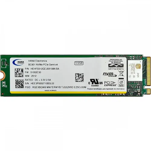 SSD 512GB M.2 NVMe PCIe Gen4 x4