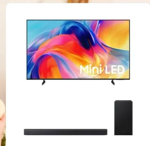 tv Samsung Smart TV 65" MiniLED 4K M75H + Soundbar Samsung B-Series HW-B450F.