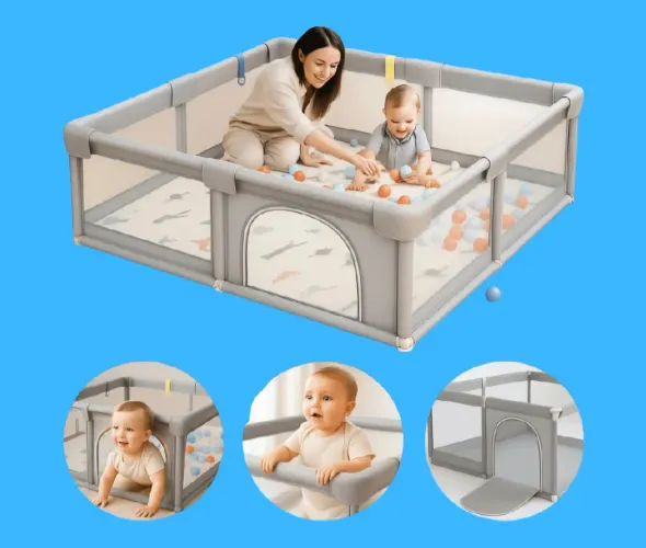Cercadinho De Bebê Grande Chiqueirinho Infantil Casa Cercado 180x150 Portátil