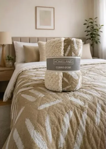Coberdrom Casal Estampado/Sherpa Homeland 1,95 X 2,15 Sortido