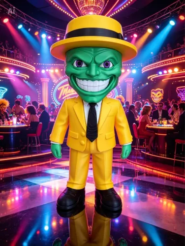 Boneco Máscara 3D Decorativo Colecionável Estilo Cartoon Colorido