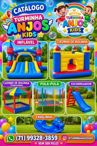 Pula-pula e mais brinquedos super legais