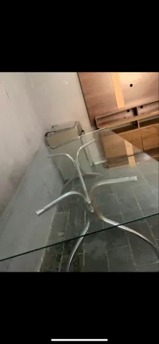 Mesa de vidro 6 cadeira