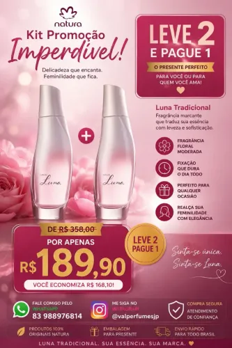 Kit Colônia Luna Tradicional Natura 