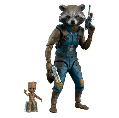 Rocket e Groot. Guardians of Galaxy Vol. 2. SH Figuarts. Bandai. Original.