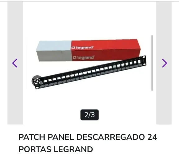 Patch panel descarregado 24 portas Legrand