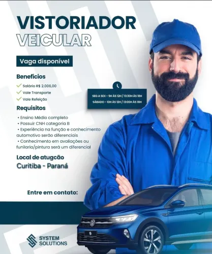 VISTORIADOR DE VEICULOS