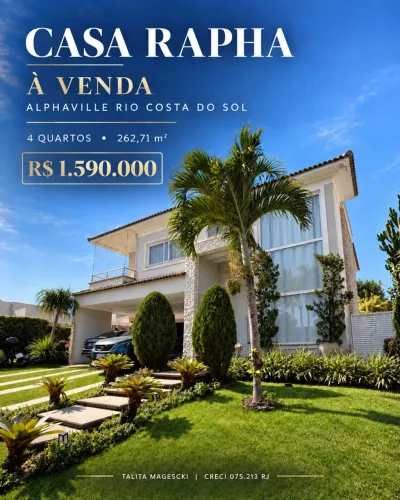 Casa espetacular de 4 quartos em Alphaville Rio das Ostras